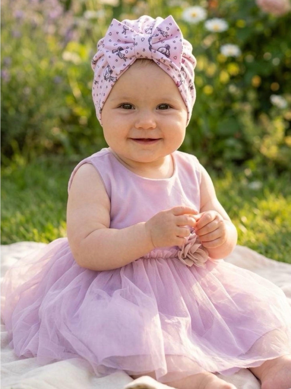 Pink heart Turban hat | summer hat for Kids and adults | pink heart bow hat